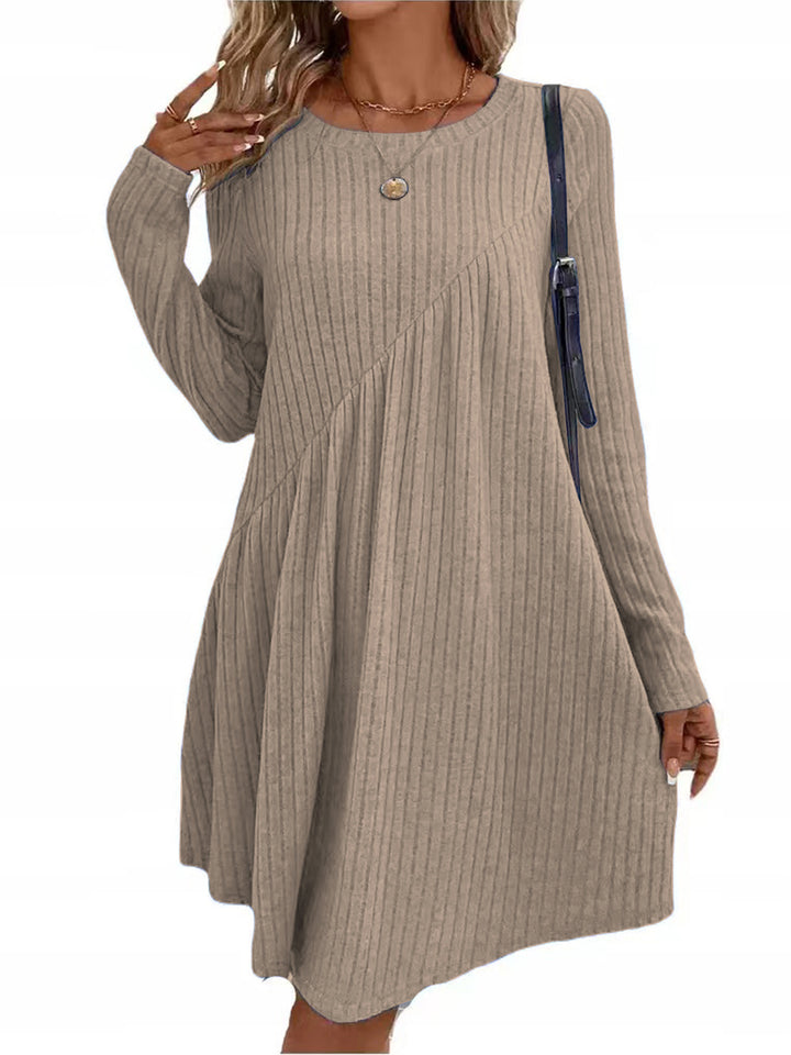 Casual rib dress for women with asymmetrical design Lune London
