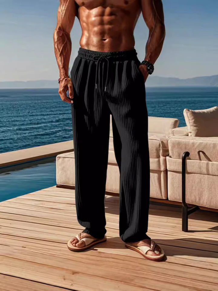Lune London striped casual leisure pants for men