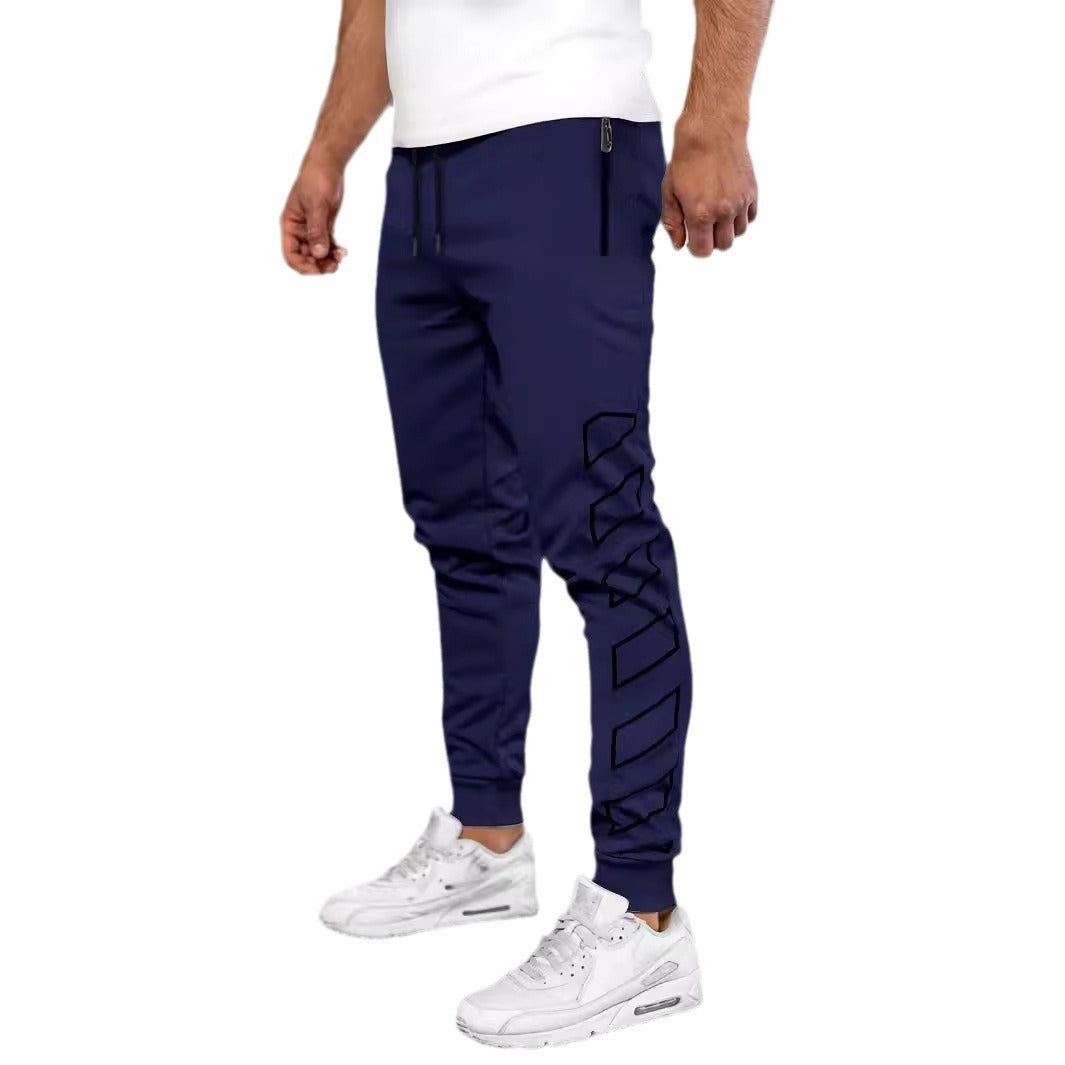Slim fit sporty jogger pants for men with side zipper Lune London