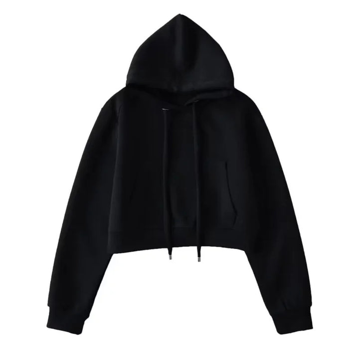 Cropped hoodie for women in sweatshirt material Lune London