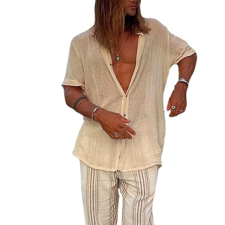 Lightweight summer shirt for men with short sleeves Lune London