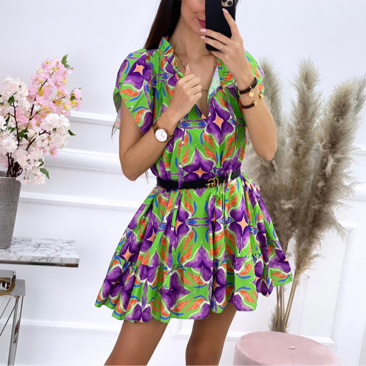 Lune London Bright Floral Print Shift Dress for Women