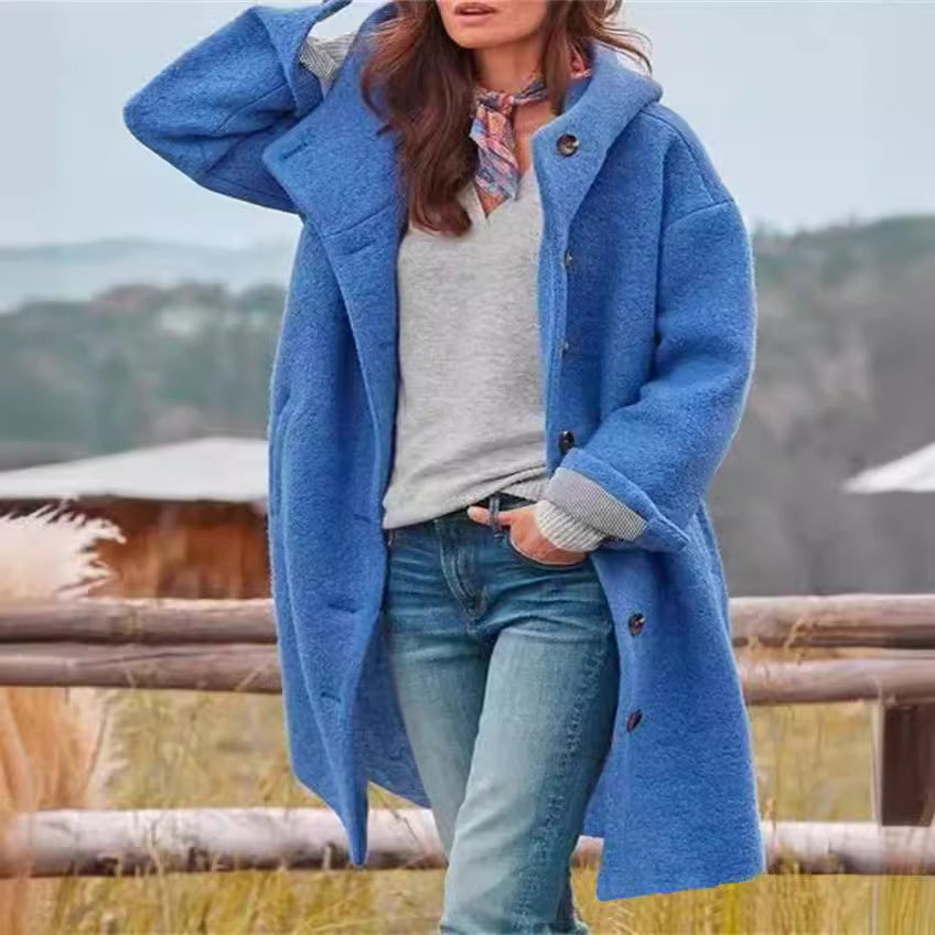 Lune London | Women Oversized Wool Coat with Practical Pockets