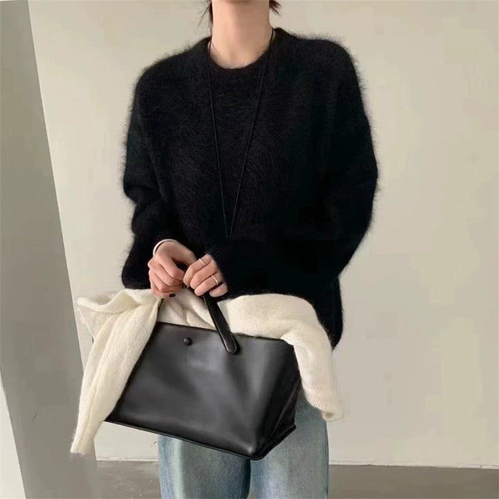 Pull moelleux pour femmes à coupe surdimensionnée en laine mohair Chic & Stil