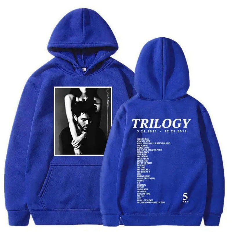 Women's hoodie with artistic photo print and unique lettering Lune London