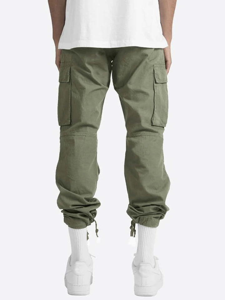 Men's cargo pants with practical side pockets and adjustable waistband Lune London