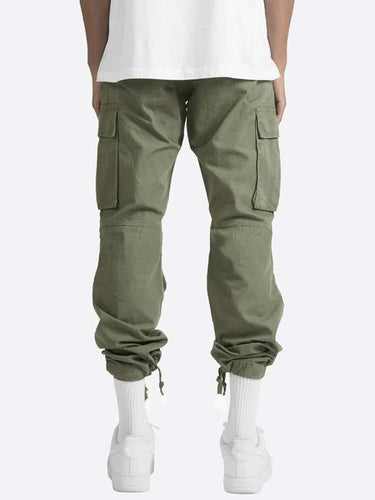 Men's cargo pants with practical side pockets and adjustable waistband Lune London