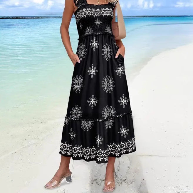 Sleeveless floral maxi dress for women Lune London