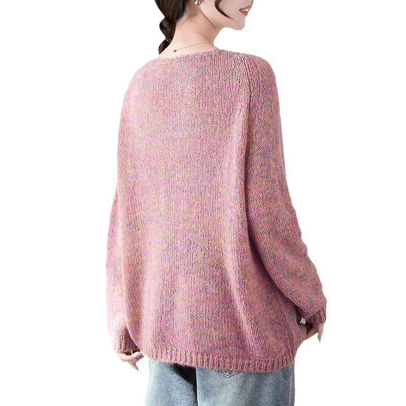 Pull en tricot confortable pour femmes avec col en V et coupe décontractée Chic & Stil