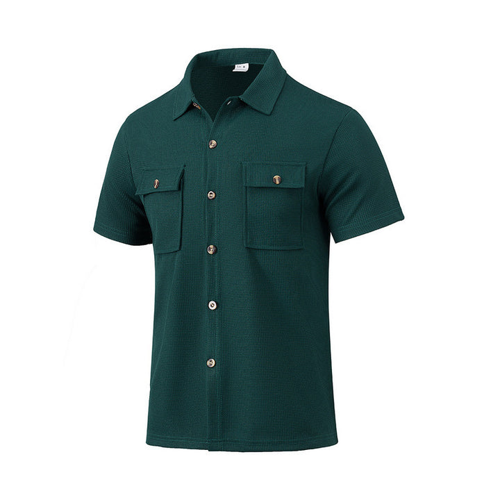 Short sleeve utility shirt for men with practical chest pockets Lune London