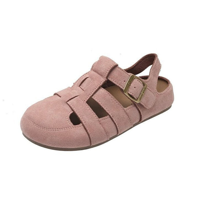 Women's Strappy Sandals Made of Soft Suede with Adjustable Strap Design and Non-Slip Sole Lune London