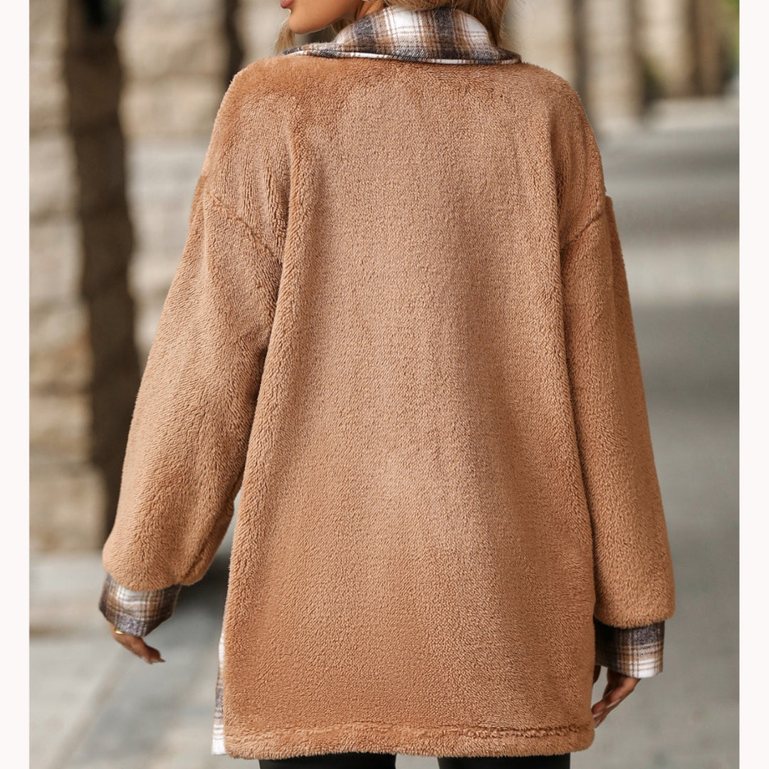 Flannel jacket for women with soft plush Lune London