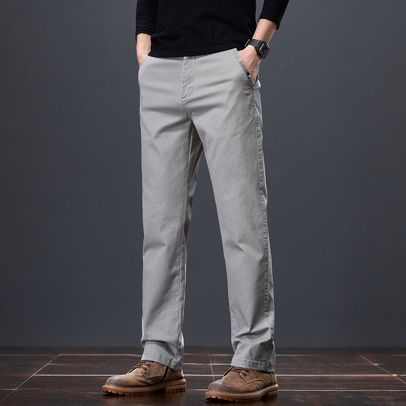 Pantalon chino confortable pour hommes avec taille élastique et poches pratiques Lune London