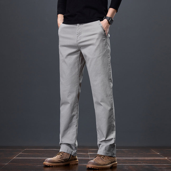 Pantalon chino confortable pour hommes avec taille élastique et poches pratiques Lune London