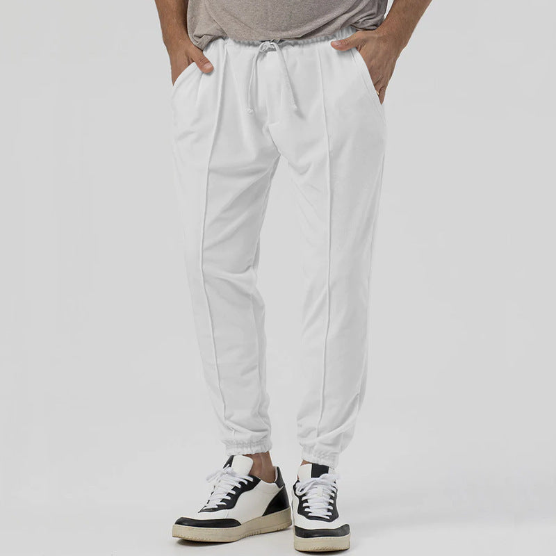 Men's leisure pants with elastic waistband and practical side pockets Lune London