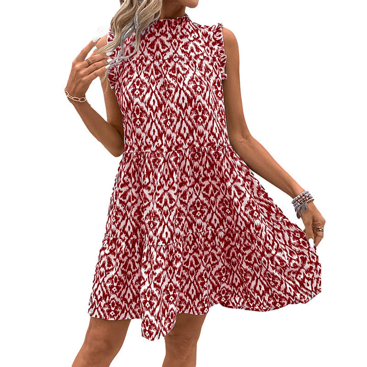 Lune London High and Low Sleeve Women's Ruffled Summer Dress