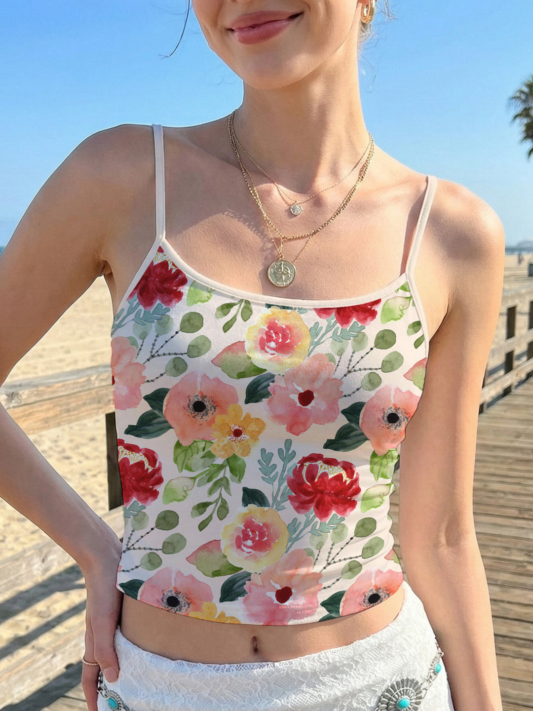 Women Crop Top with Colorful Mandala Design Lune London