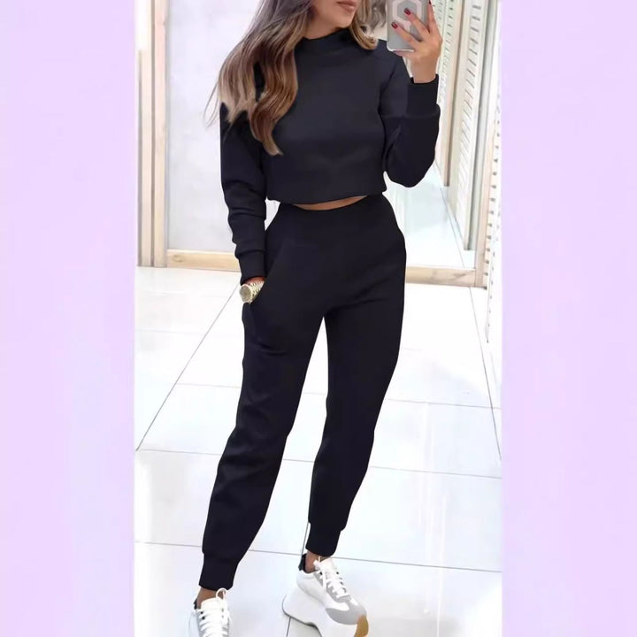 Chic und Stil Women's High Neck Sweatshirt Set