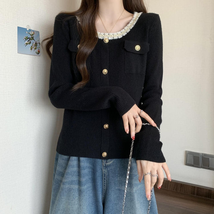 Cardigan pour femmes avec col décoratif Chic & Stil
