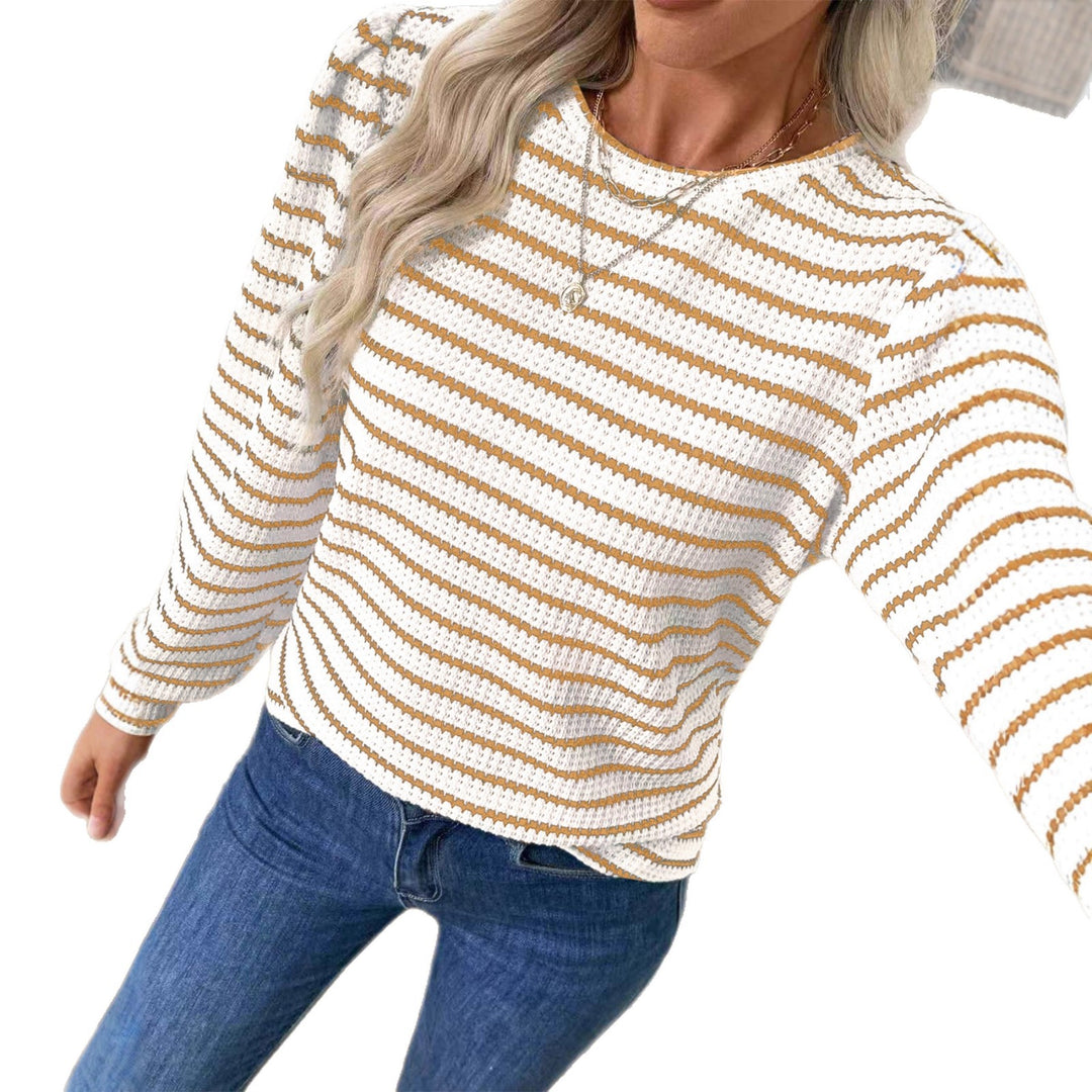 Pull en tricot léger à rayures pour femmes Chic & Stil