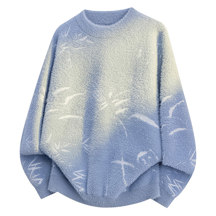 Ladies Soft Cashmere Sweater with a Stylish Chic Floral Design