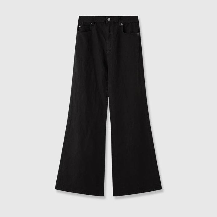 Jeans taille haute large pour femmes Chic & Stil