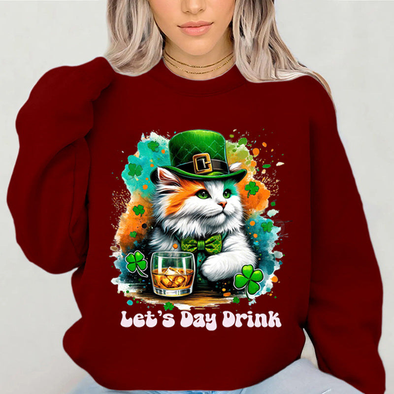 Sweatshirt pour femme avec design de chat drôle et lettrage inspirant Chic & Stil