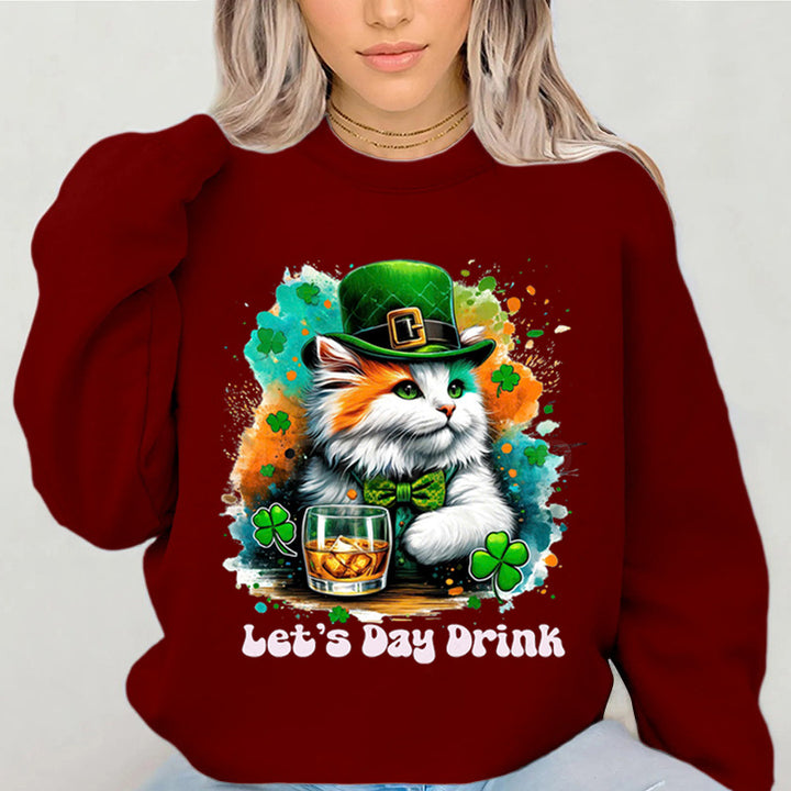Sweatshirt pour femme avec design de chat drôle et lettrage inspirant Chic & Stil