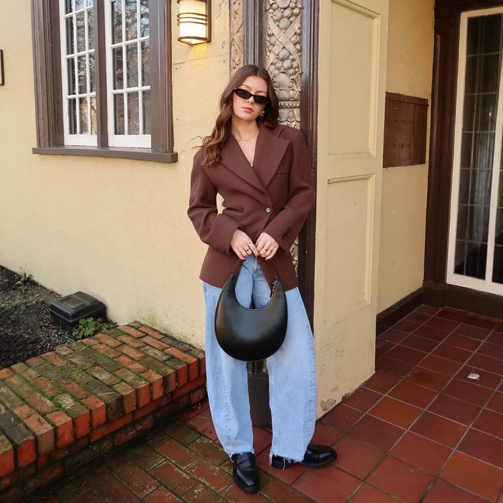 Elegant blazer jacket for women with double button details Lune London