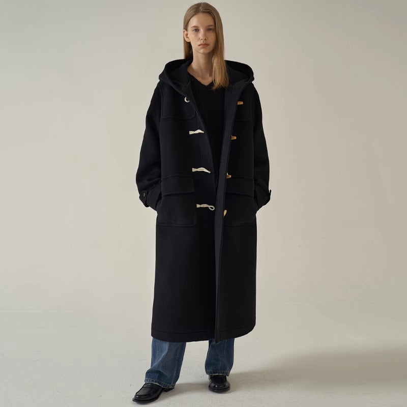Manteau duffle long pour femme avec capuche Chic & Stil