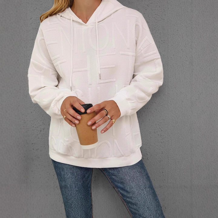 Haut de survêtement surdimensionné pour femmes avec design texturé Chic & Stil