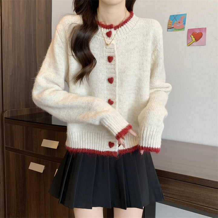 Gilet pour femmes avec boutons en forme de cœur Chic & Stil