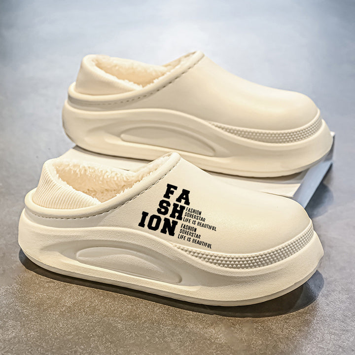 Ladies comfortable slippers with warm lining and non-slip sole Lune London