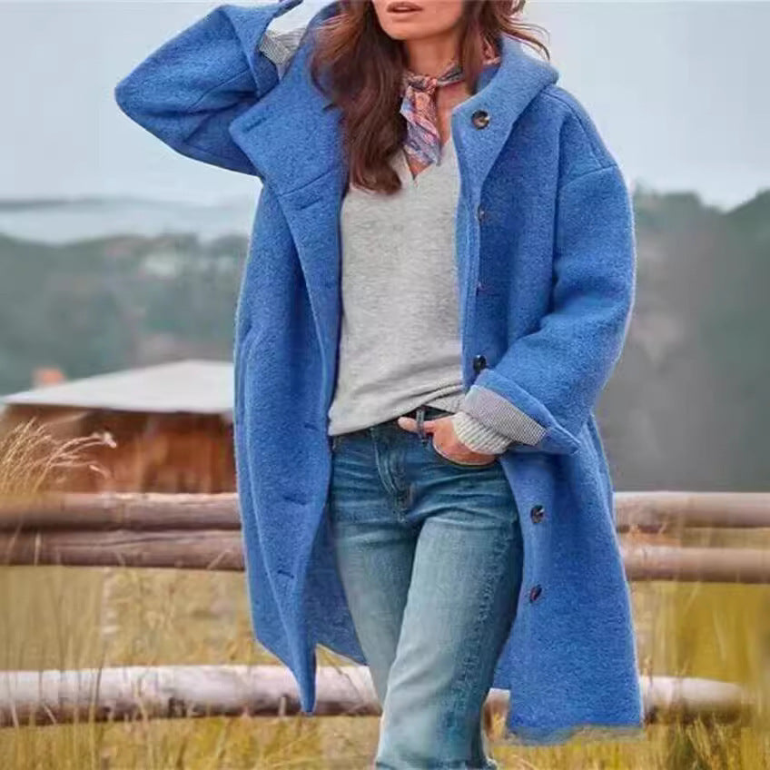 Ladies Oversized Wool Coat Lune London