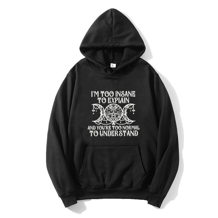 Women's hoodie with creative lettering and cozy fleece lining Chic & Stil