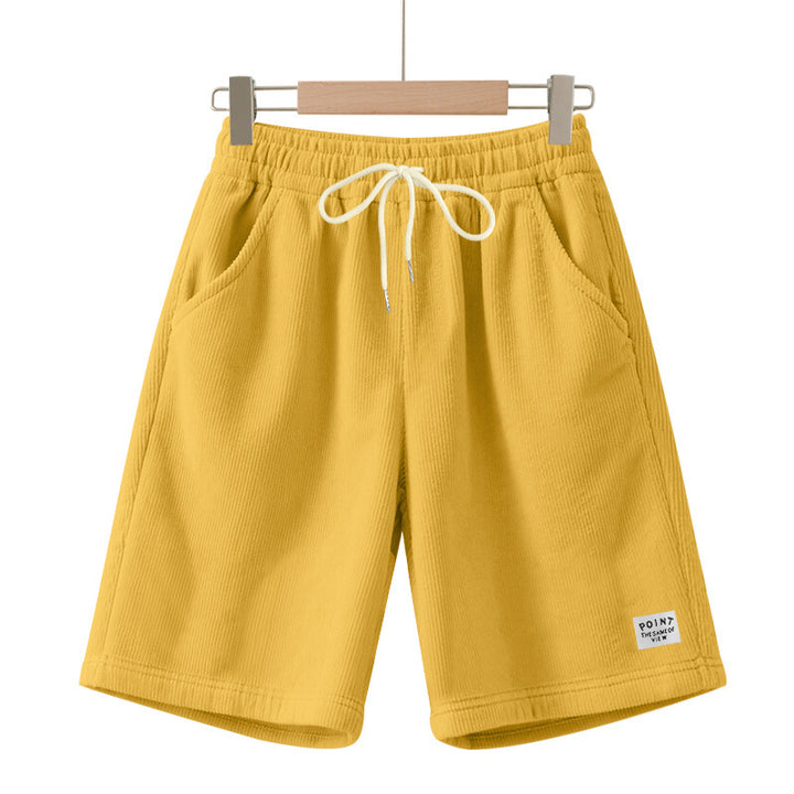 Casual shorts for men in lightweight ribbed fabric with adjustable waist Lune London