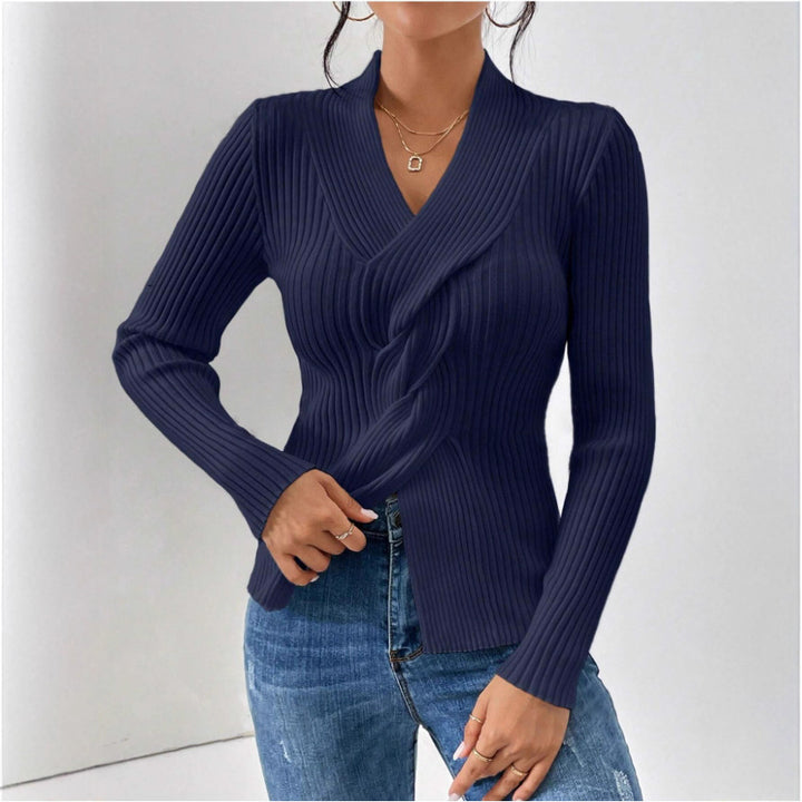 Elegant and fitted women's cardigan with V-neck Lune London