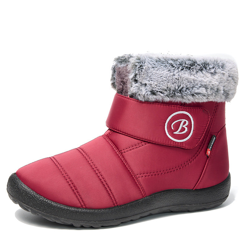 Bottes d'hiver isolées pour femmes avec fermeture velcro pratique et doublure en polaire chaude Lune London