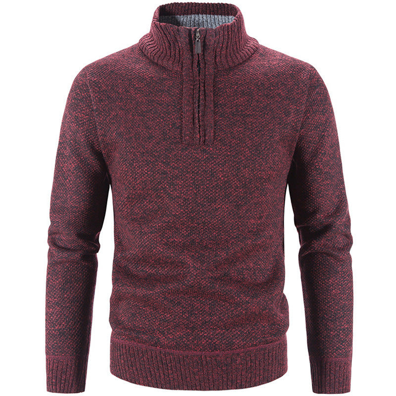 Trendy turtleneck sweater for men with stylish zipper Lune London