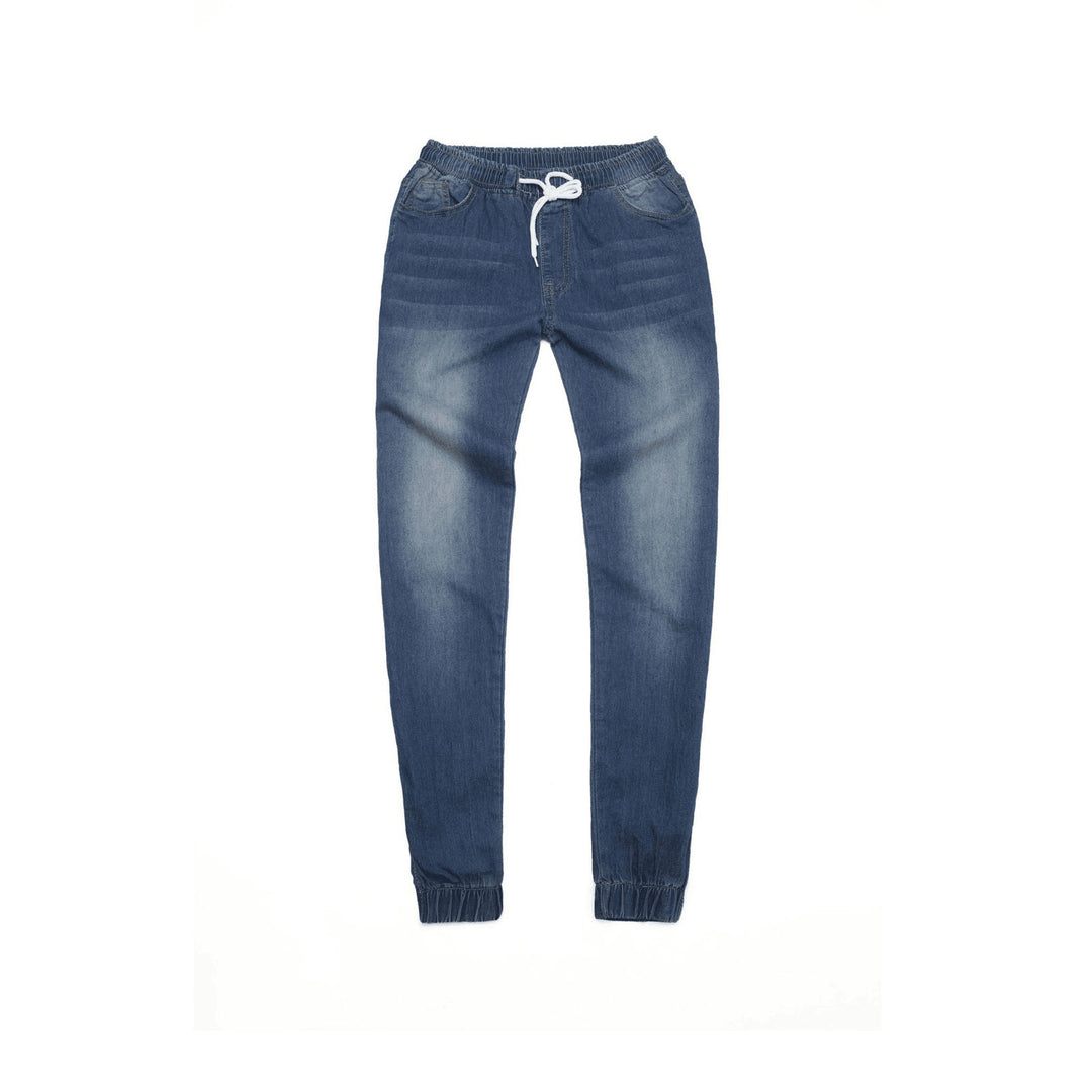 Women's Sporty Denim Jogging Pants Lune London