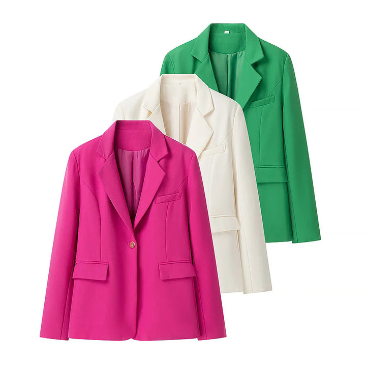 Elegant blazer jacket for women with textured design and practical pockets Lune London