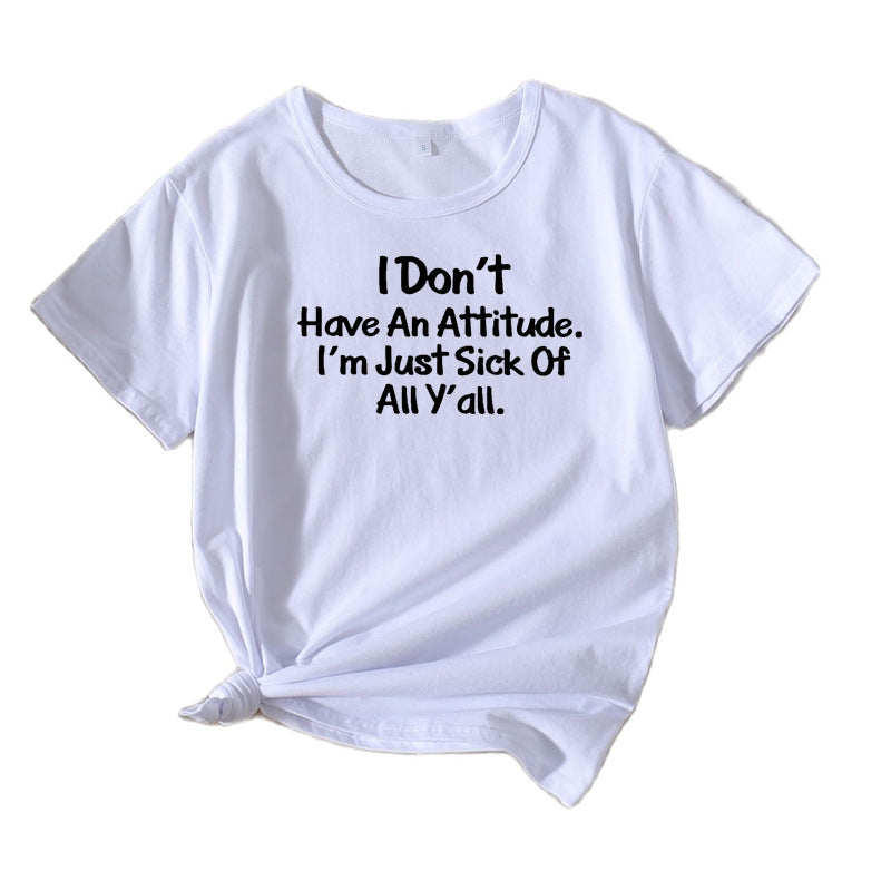 Ladies Casual Attitude Graphic T-Shirt Lune London