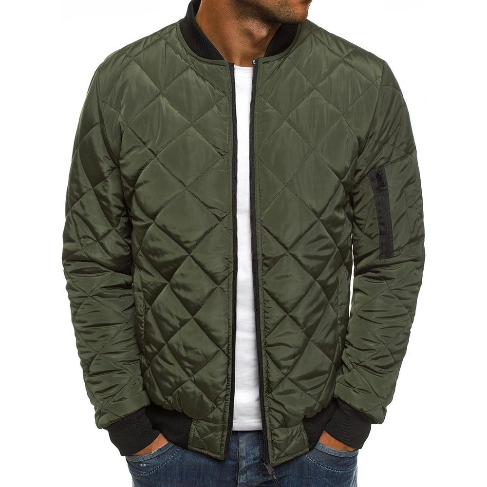 Quilted leisure jacket for men with practical zipper and elastic cuffs Lune London
