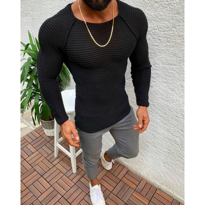 Trendy knitted sweater for men with textured design Lune London