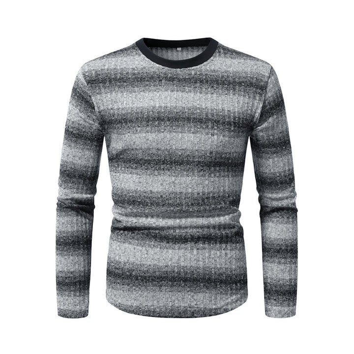 Men's long sleeve shirt in textured material with a stylish striped pattern Lune London