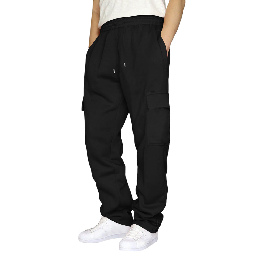 Lune London Men's Cargo Training Pants with Elastic Waistband and Side Pockets