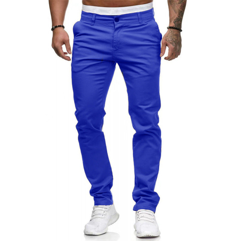 Slim fit chino pants for men with elastic waistband Lune London