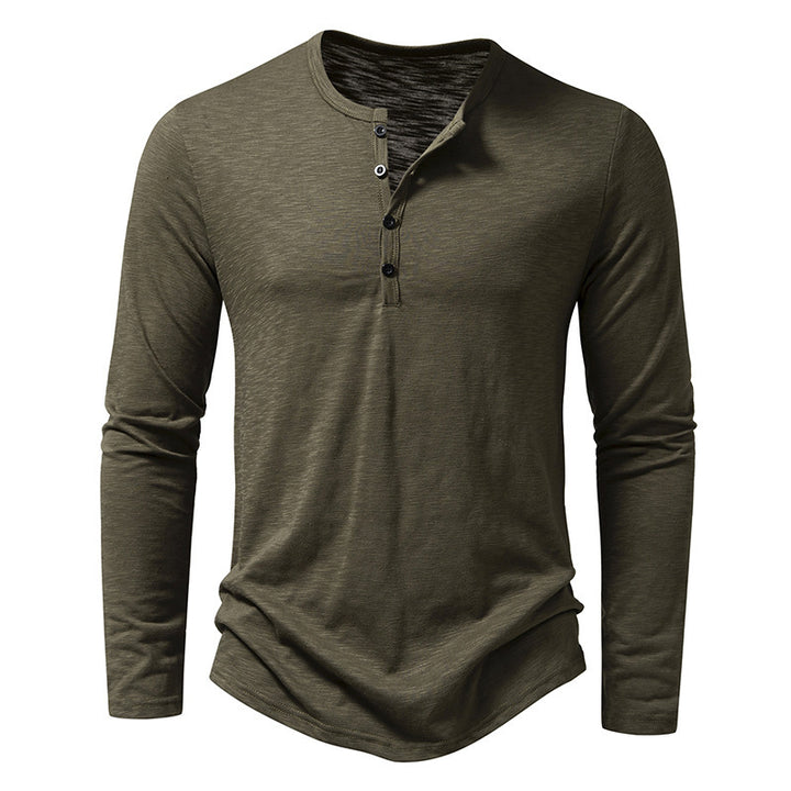 Men's long sleeve shirt with button placket Lune London