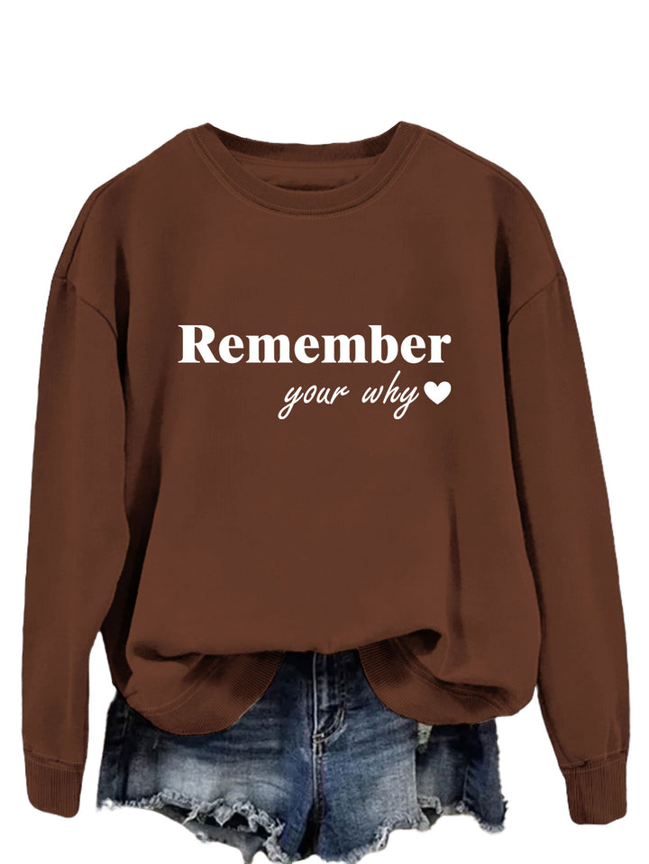 Sweatshirt femme avec impression motivationnelle et coupe décontractée Chic & Stil