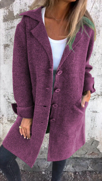 Ladies Elegant Wool Jacket with Full Buttoning and Spacious Pockets Lune London